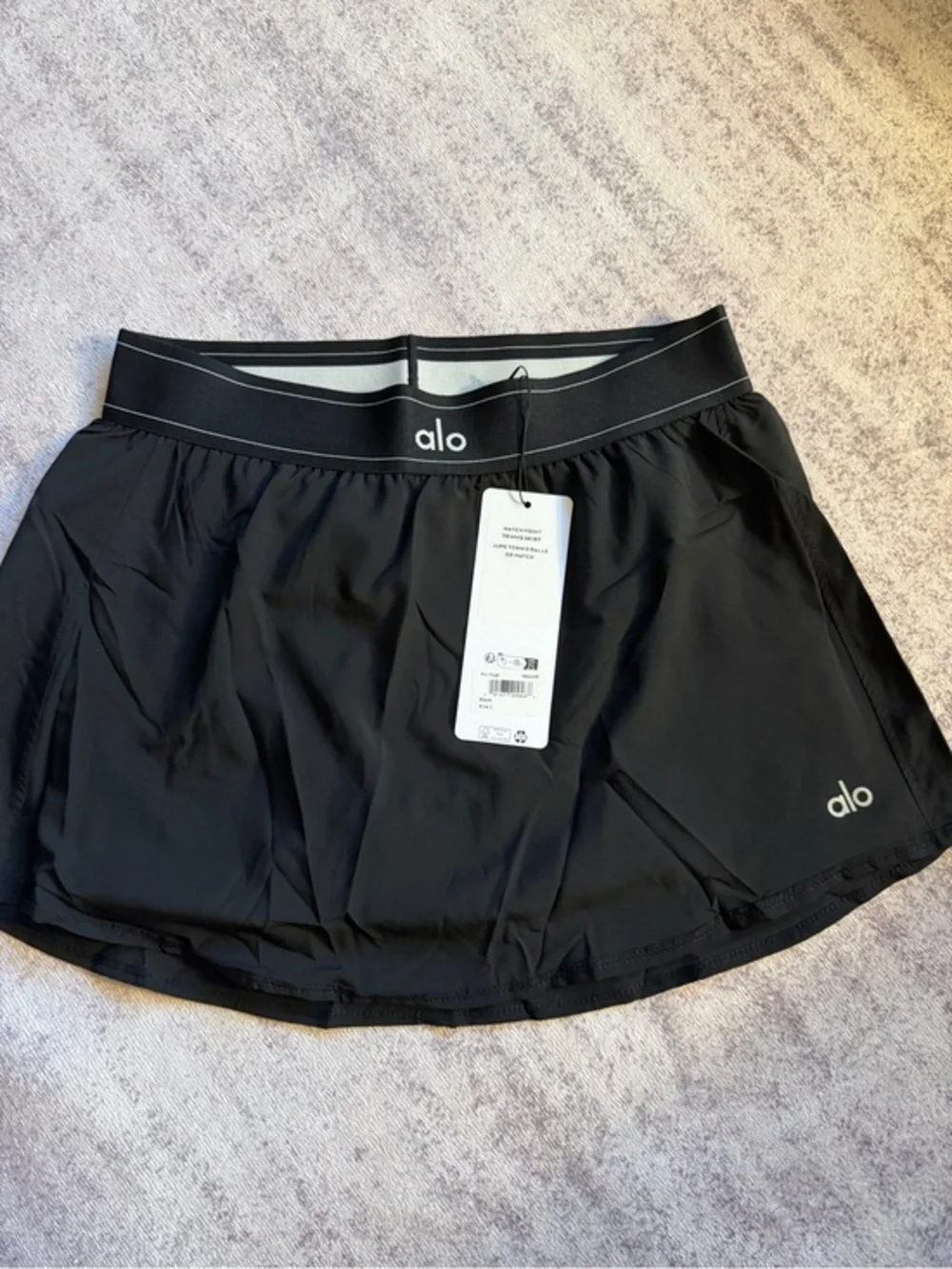 ALO Yoga Black Athletic Skort
